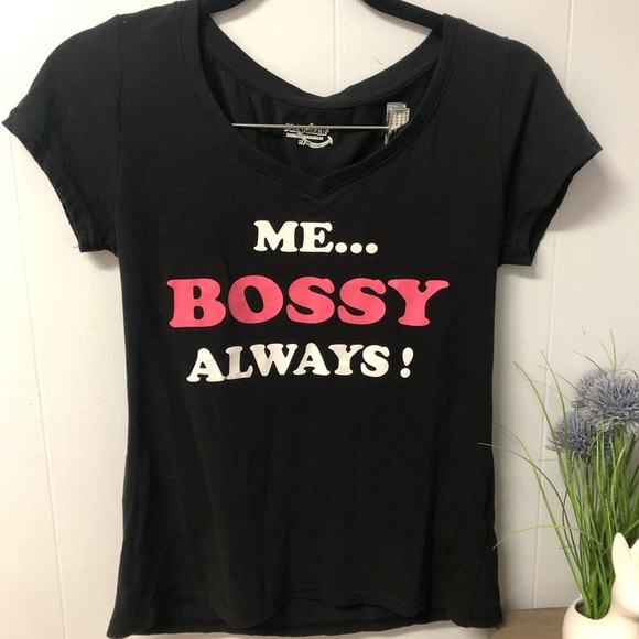 Joe boxer Women black graphic T- shirt M - Picture 1 of 4